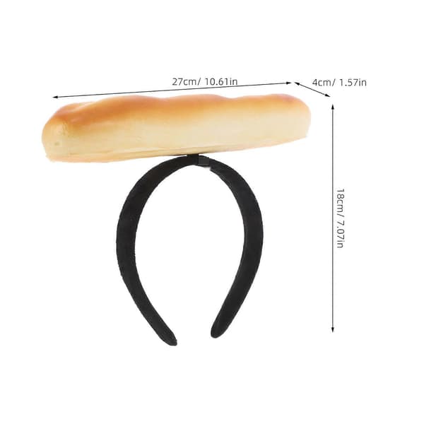 Brun Baguette Brød Hårbånd til Hår Moderigtig Hårbøjle