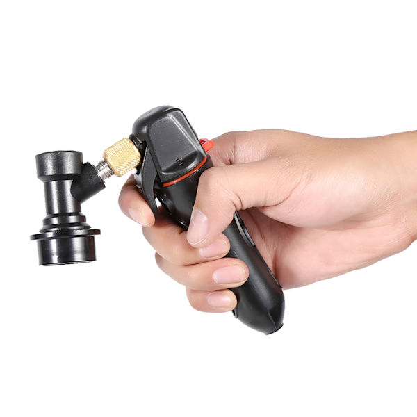 Fadølsdispenser CO2-Injector Keg Charger Kullås til Homebrew Soda Valve Sort