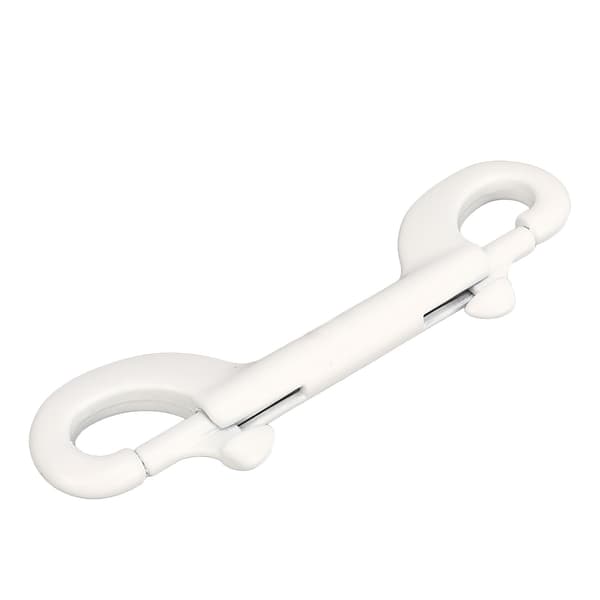 100 MM dobbeltendet Snap Dykkerkrog Quick Release 316 Rustfrit stål Dobbeltendet Snap Krog Kompatibel med Dykning BCD Hvid