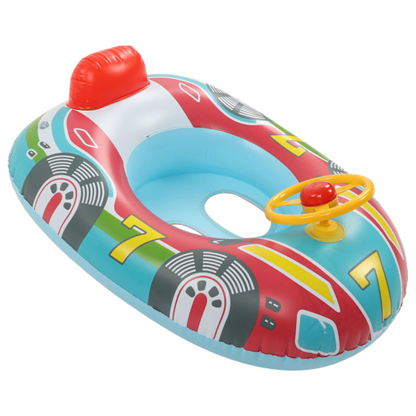 Yacht Pool Float Uppblåsbar Yacht Ratt PVC Anti läckage Ben Hål Småbarn Simflottor för Simning Sommar Blå Botten