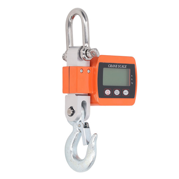 Orange Hanging Hook Scale LCD HD Digital Display Sensor med hög precision Elektronisk kranvåg 1102lb 500kg