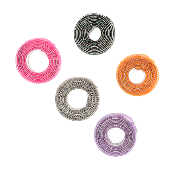 5 Rullar Rhinestone-remsor Blandade Färger 1yd Längd 0.4in Bredd Används Ofta Kristallband för Dekoration DIY Hantverk