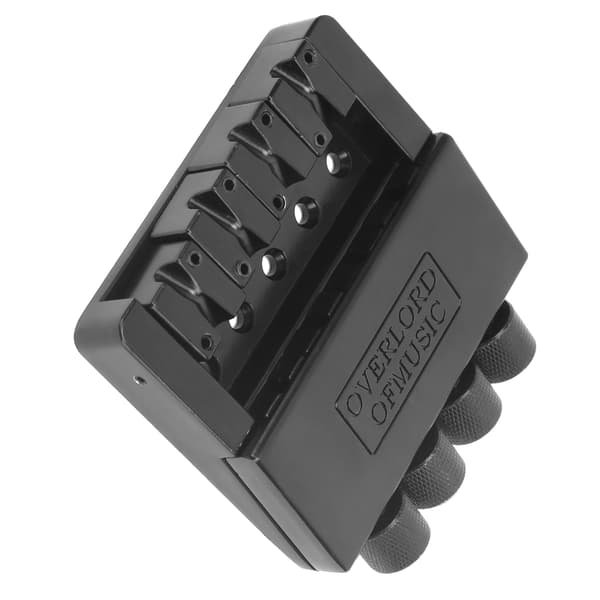 【NX】Bas String Bridge 4-strenget hovedløs zinklegering Hale Musikinstrumenttilbehør Sort