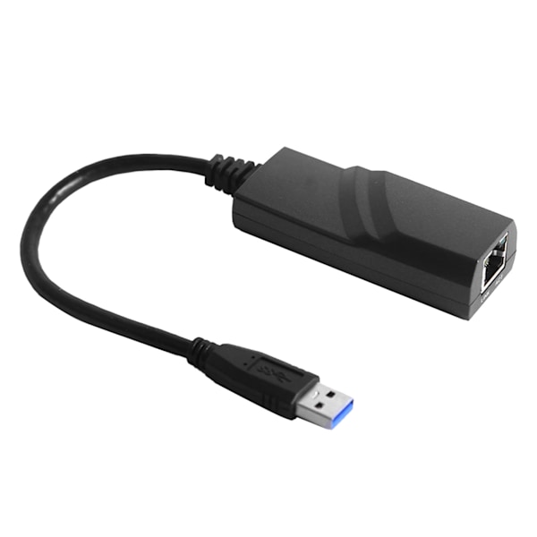 USB3.0 Gigabit Ethernet -sovitin 10/100/1000 Mbps Plug and Play USB RJ45 -sovitin Windowsille ja Linuxille Musta