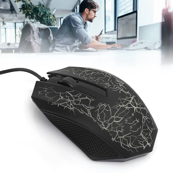 Optisk mus Wired Professional Gaming för LOL Färgglada bakgrundsbelysning datormöss A30Black A30