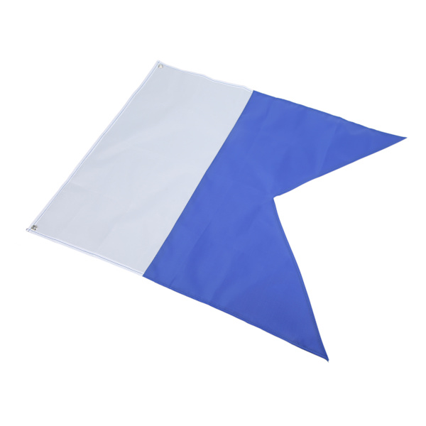 Blå og Hvite Dykkeflagg Lys Farger Lettvekt 70x60cm Polyester Dykkerflagg for Snorkling Undervannsaktiviteter