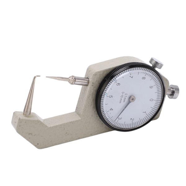 Tjockleksmätare Bärbar Clear Scale Pointer Display Slitstark Tjockleksmikrometer för mätning Böjd spets 0-10 mm