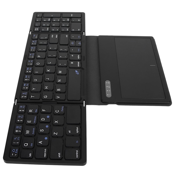 Foldbart Bluetooth Tastatur Lav Latency Bluetooth 5.1 Tastatur i Fuld Størrelse med Stor Touchpad til IOS til Android til Windows