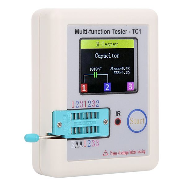 Multifunktionstransistortestare 1,8-tums TFT-skärm LCR-TC1 för kondensatordioder