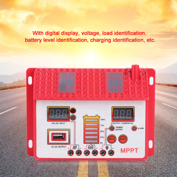 【NX】12V MPPT Solar laddningspanelregulator med LED-display Maximum Power Point Tracking batterikontroll