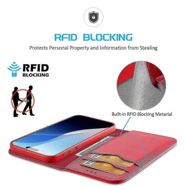 Til iPhone 16 lædercover med stativ og foldbart låg