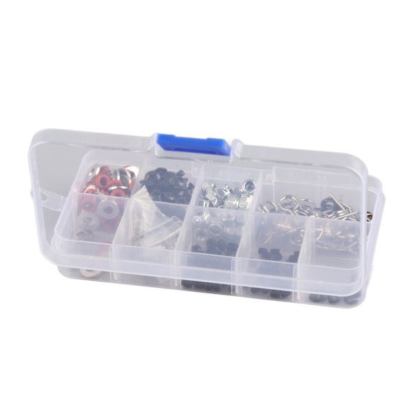 340PCS RC skruvsats muttrar Bultar Brickor Hårdvara Fästelement Passar för HSP 1/10 RC bil