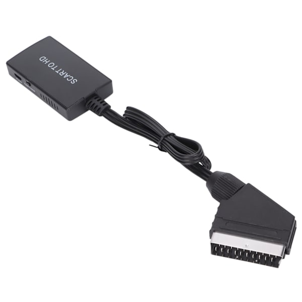【NX】Scart til HD Multimedia Interface-omformer Video Audio-omformeradapter med ledning for DVD-dekoder