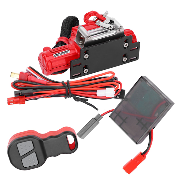 Winch Fjernbetjening Modtagersæt RC Bildele Passer til Axial SCX10 90046 1/10 RC Crawler Rød