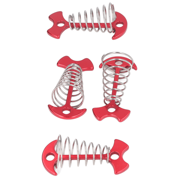 4 st Fishbone tältspik Aluminiumlegering rostfritt stål förlängda plankgolvstak med fjäderröd