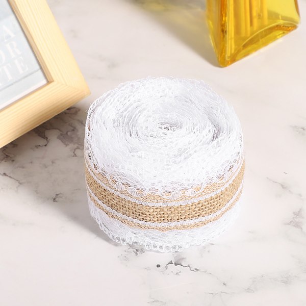 Spets linnerulle 5-yard presentask Band Kläder Sydekoration Bälte DIY Handgjorda hantverk(1)