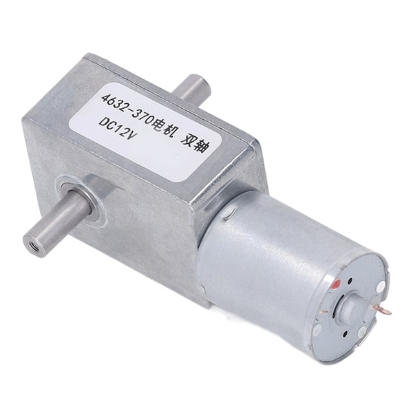 Dobbelaksel girmotor Selvlukkende CW CCW Aluminiumlegering Messing Spole Hastighetsreduserende motor DC12V 18RPM
