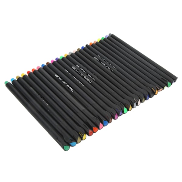 24 Fineliner färgpennor set 0,4 mm tunn spets 24 färger Akvarelldesign Micro Line Pens Precise Control Marker Pennor