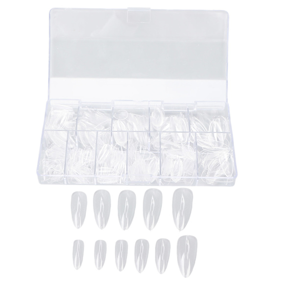 500 st Transparent Nagelspets Professionell Hemmasalong Bärbar DIY Fake False Nail Set Tillbehör för kvinnor