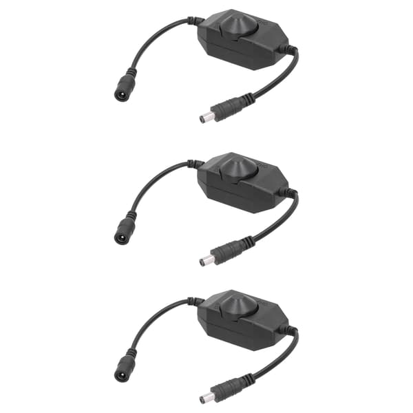 3 stk LED Strip Dimmerbryter Adapter Lysstyrke Justerbar Kontroller Manuell Knott DC 12V-24V