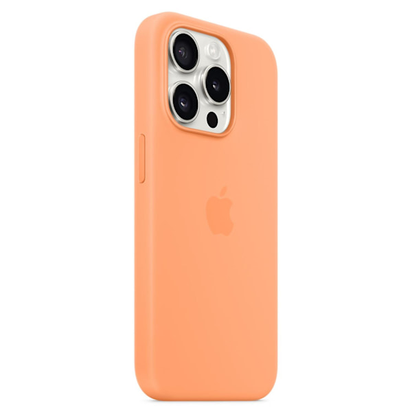 【NX】Silicone Case Compatible with iPhone 15 Pro Max with Magnetic Function, MagSafe Compatible, Orange Orange iPhone 15 Pro Max
