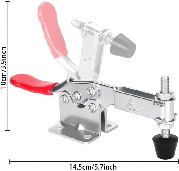 GH-201-B 10-pack Toggle Clamps, 90 kg Capacity, Adjustable Horizontal Quick Release Clamp