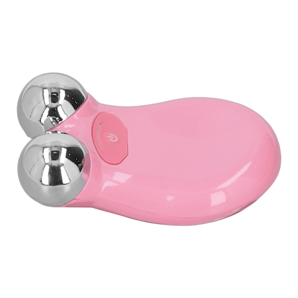 Ansigtshudplejemaskine Mikrostrøm Håndholdt Mini Bærbar Hudstramning Massage Apparat Rosa