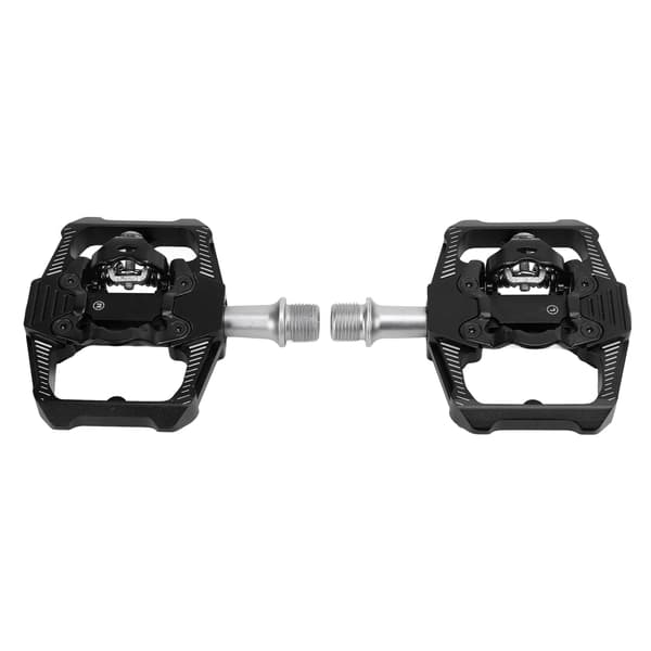 【NX】Dobbeltfunktion Cykelpedal Flade Clipless Klamper 3 forseglede lejer MTB Cykelpedal til SPD Sort