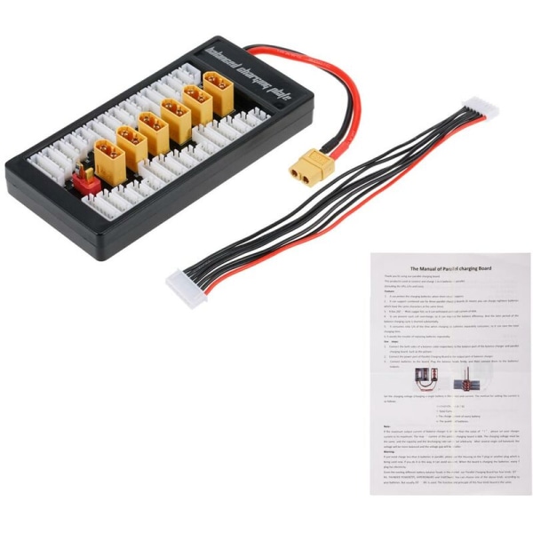 2-6S LiPo batteri Parallell ladeadapterkort XT60 sokkelbalanseplate for Imax B6 B6AC