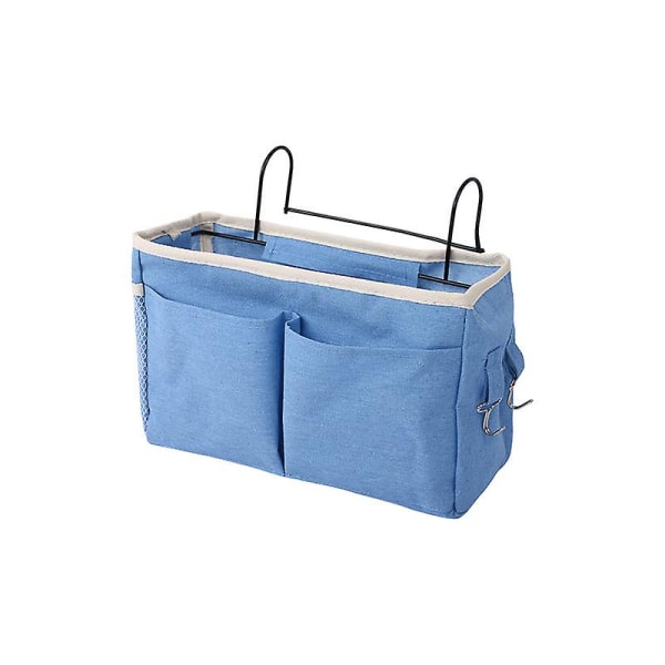 Sengekanten Oppbevaringspose Hengende Organizer Sengekanten Caddy For køyesenger sovesaler Sengehekk Blue