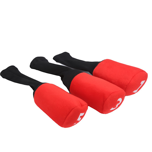 3 stk holdbart golf headcover køllebeskyttelse trekk til driver fairway wood head