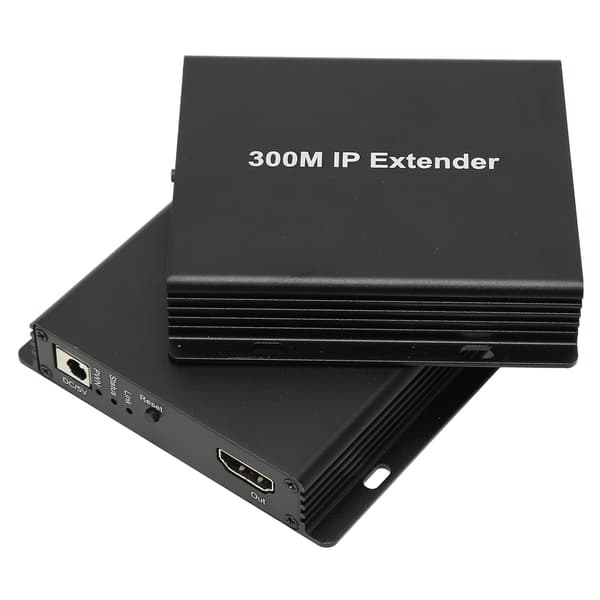 300M IP Extender HD 1080P HD Multimedia Interface Over CAT5e/6/7 Direkte 1 til 1 Extender IP-sender-mottaker 100‑240V EU-plugg