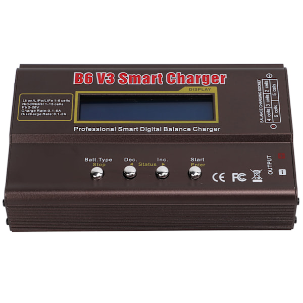 Smart Laddare Multifunktion 80W Maximal Säkerhet Bred Kompatibilitet B6 V3 Balansladdare för Liion Lipo Pb Batteri