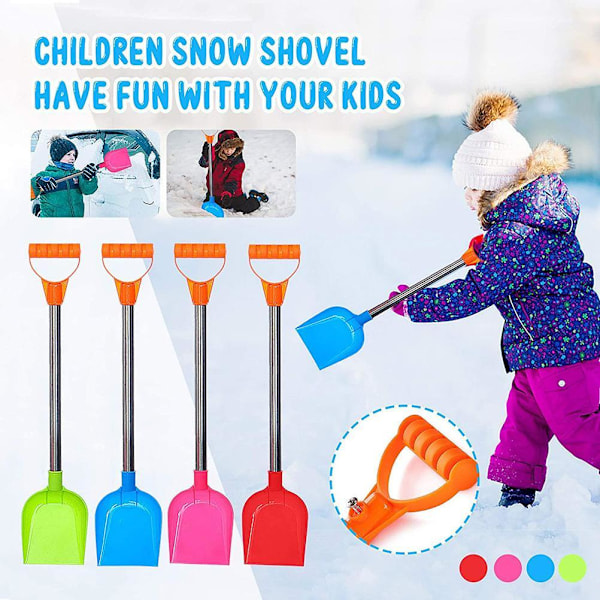 4 st snöskyffel barn plast snöskyffel med metallhandtag sand spade barns spade för utomhus strandsnö