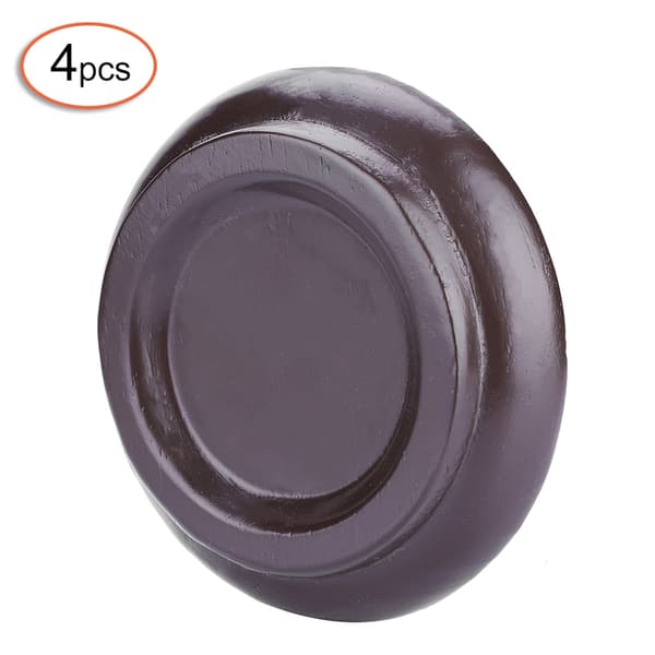 4 stk Bøketre Runde Pianofotputer Sett Oppreist Piano Caster Cups Tilbehør (Brun)