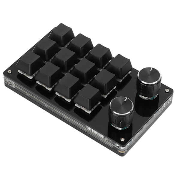 Enhåndsmakro mekanisk tastatur 12-tasters multifunktion DIY programmerbar knappsæt til Office Gaming Lab