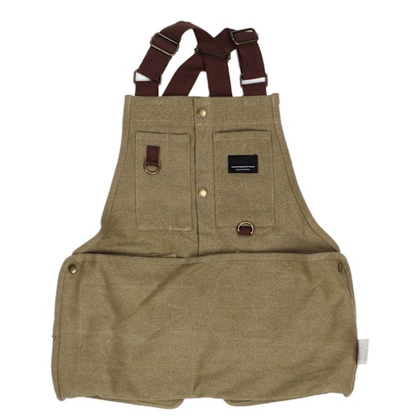 Campingforkle Vest Multifunksjonell Justerbar Forsterkede Kanter Casual Vest For Utendørs Fiske Fotografering Khaki