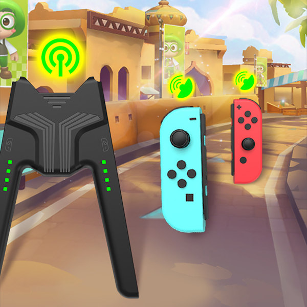 Laddningsgrepp Spela under laddning Plug and Play Handhållet laddningsgrepp med typ C laddningskabel för Joy Con Allmänt