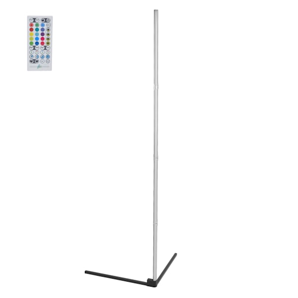 LED hörngolvlampa Fjärrkontroll RGB färgskiftande omgivningsbelysning med Bluetooth APP-kontroll för vardagsrummet, sovrum, US 100‑240V