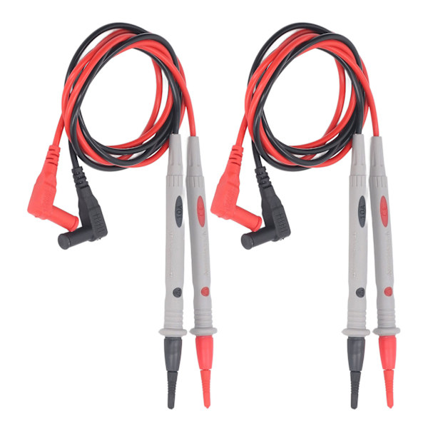 2 set multimeter testkablar Silikon testprobnålar Elektrisk testkabelsats Universal 1000V 10A