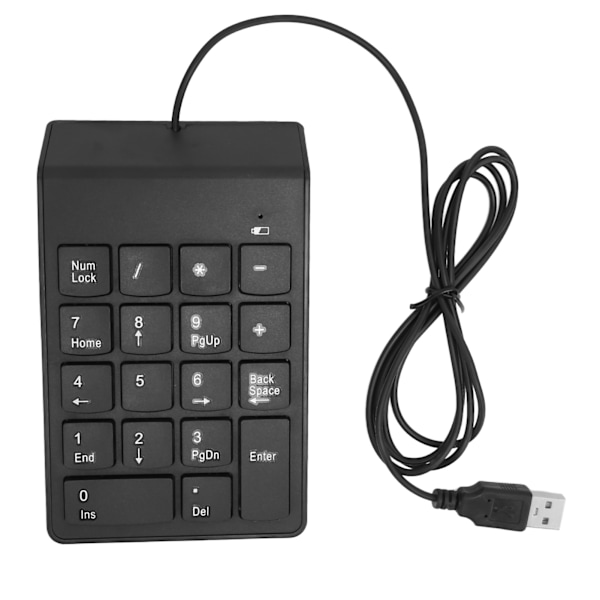 Numerisk knappsats 18 tangenter USB2.0 Plug and Play Ergonomisk design Bärbar storlek Halkskyddad pad Bred kompatibilitet USB-numerisk knappsats