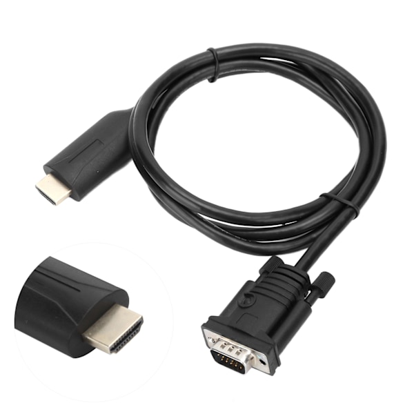 HDMI till VGA-omvandlaradapter Digital till analog signaltransformator med 1,2 m kabel