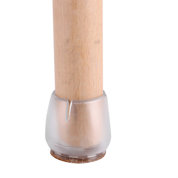 16 stk Transparent PVC Bordstol Møbel Ben Skridsikker Fodhætte Kopper Dæksler Gulvbeskyttelse M
