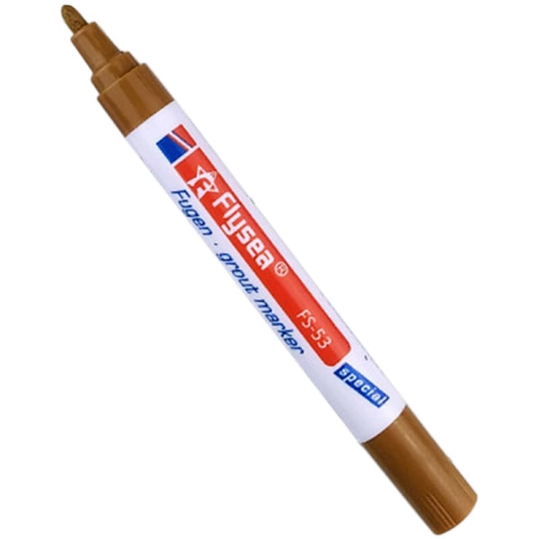FGF-53 Flysea Tile Beauty Joint Pen, saneringspenna för golvplattor (med ersättningsspets), brun