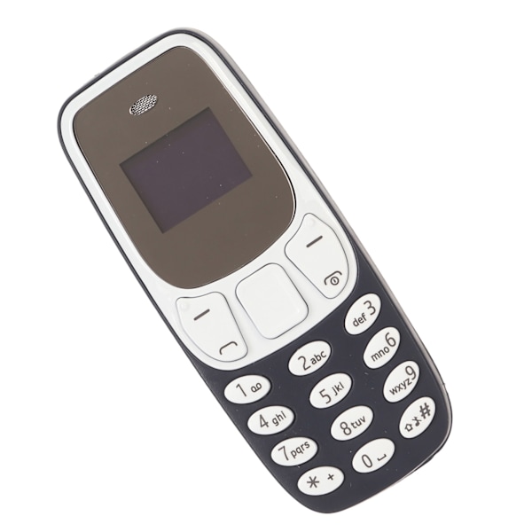 Verdens Mindste Telefon Håndfri Bluetooth Dialer Dobbelt SIM-kort Ulåst GSM 2 i 1 Mini Mobiltelefon Mørkeblå