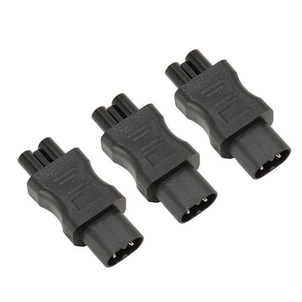 3 stk IEC320 C8 til IEC320 C5 strømtilkobling IEC320 hann C8 til hunn C5 strømuttak Adapter for PDU-chassis UPS-uttak