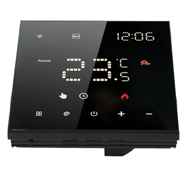 Sort ME82 LED 7 Smart Termostat Touchscreen APP Kontrol Hjemtermostat 100‑250VAC 16A Elektrisk Gulvvarme
