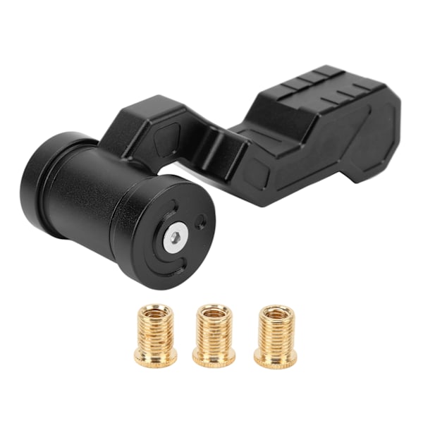 Gearshift-knap med 3 adaptere forlænget 6061-T6 aluminiumlegering Universal udskiftning til Acura Sort