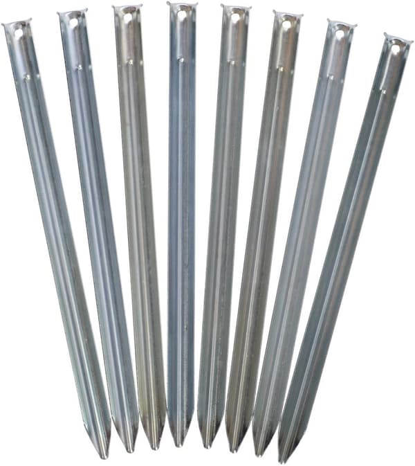 Sandfylte teltplugger – 30 cm lange, 8 stykker