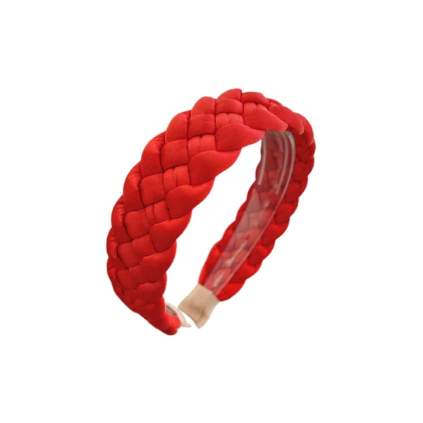 Hårband med tänder Plast flätdesign Dampannband för dagligt liv - Röd